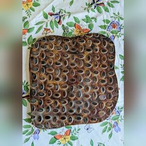 Vintage Brown and Tan Decorative Tray
